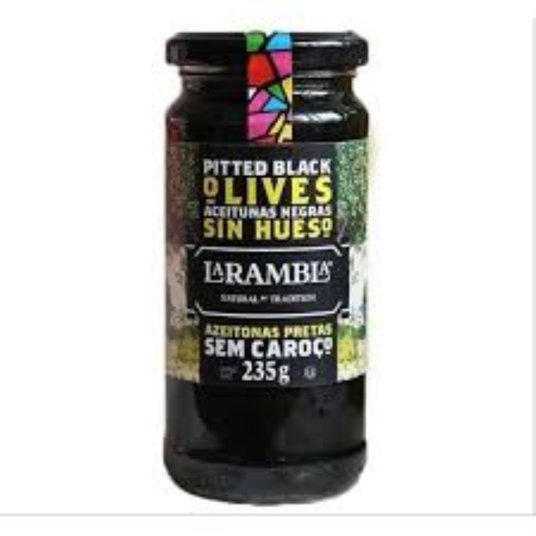 LA RAMBLA PITTED BLACK OLIVE 235G